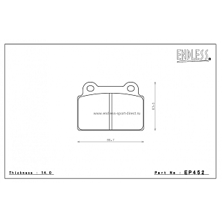 Тормозные колодки ENDLESS Тормозные колодки задние для MITSUBISHI LANCER EVO 10 (08-12)