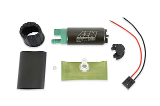 Топливный насос AEM 400LPH High Flow E85 In-Tank Fuel Pump Kit Double Barb Inlet In-Line with Outlet 50-1230
