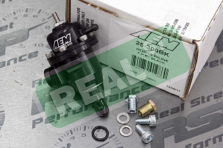 Регулятор давления топлива AEM Fuel Pressure Regulator Acura Honda Inline Flange w/ Straight return line fitting