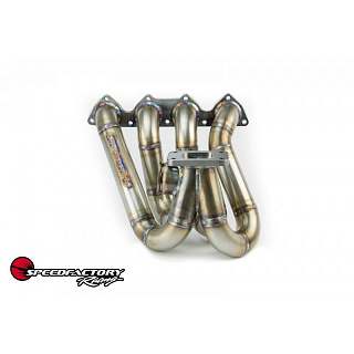 Выпускной коллектор SpeedFactory Stainless Steel Turbo Manifold Top Mount Style B Series T3 Flange w/ 38-40mm 2 Bolt WG
